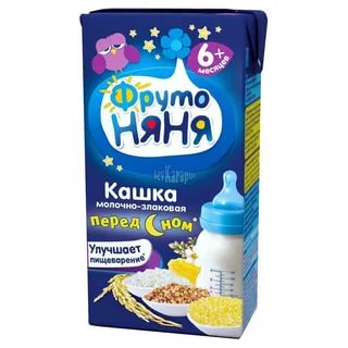 Каша ФРУТОНЯНЯ мол-злаковая кук/рис/греч с пребиотиками с 6мес ж/к 200г т/п