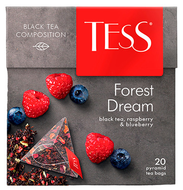 Чай TESS Forest Dream ежевика/малина 36г черн (20*1,8г)
