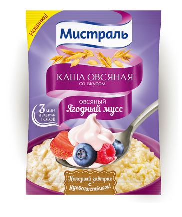 Каша МИСТРАЛЬ Ягодный Мусс 40г