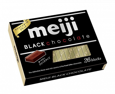 Шоколад Meiji 26 blocks Black тёмный горький 120гр