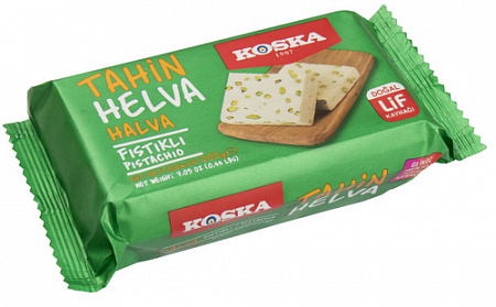Халва KOSKA Кунжутная с фисташками 200г
