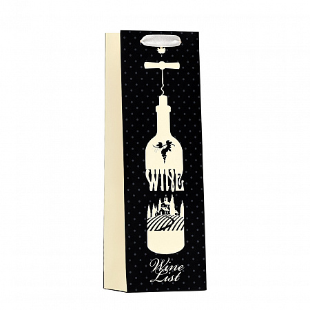 Пакет п/бутылку «Life in wine» 12*36*9см 10186223