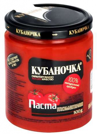 Томатная паста КУБАНОЧКА в/с 25% 500г