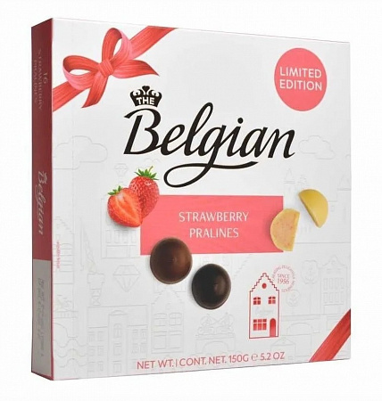 Конфеты BELGIAN Пралине с Клубникой 150г