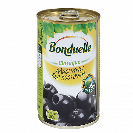 Маслины BONDUELLE черные б/к 314мл ж/б