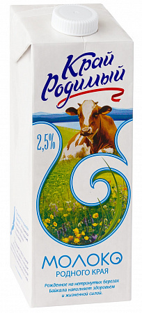 Молоко Край Родимый 2,5% 0,95л т/п Продукт без ЗМЖ