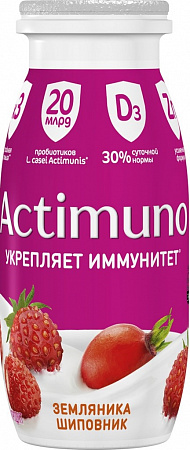 Напиток  Актимуно Земляника-Шиповник 1,5% 95г Продукт без ЗМЖ