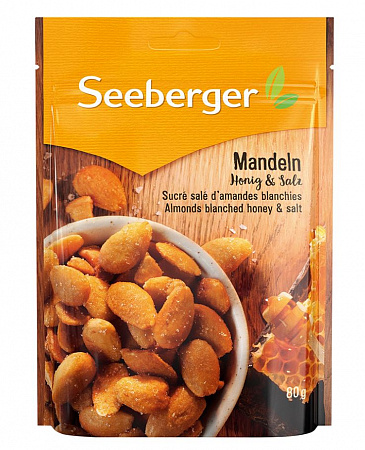 Миндаль SEEBERGER жаренный с солью и мёдом 80г