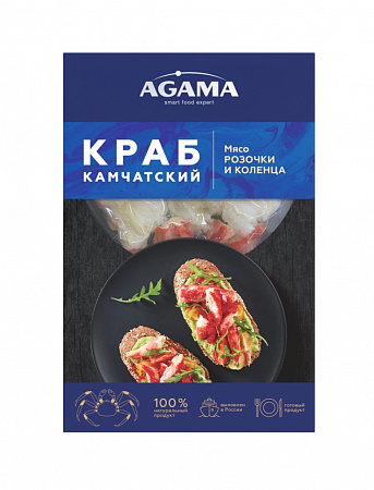 Краб АГАМА Камчатский вторая фаланга в панцире в/м 150г