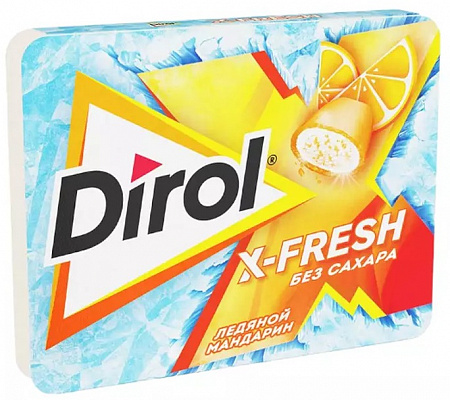 Жевательная резинка DIROL X-FRESH мандарин 16г б/с