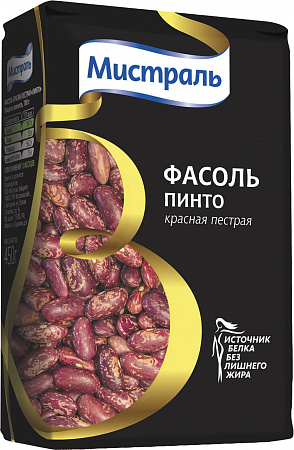 Крупа фасоль МИСТРАЛЬ пинто 450г 