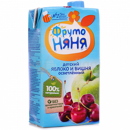 Нектар ФРУТОНЯНЯ яблоко/вишня осветл. с 3х лет 0,5л т/п
