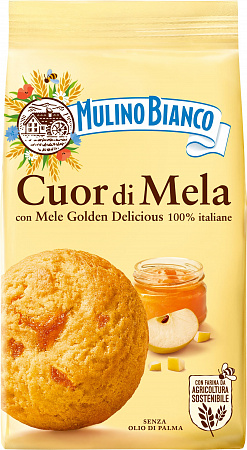 Печенье сахарное КУОР ДИ МЕЛА с яблочной начинкой 250г