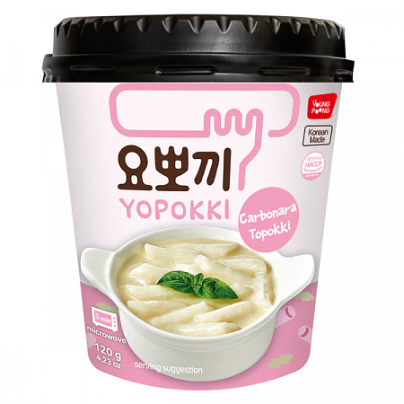Клецки б/п Topokki рисовые с соусом карбонара 120г