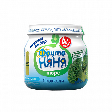 Пюре ФРУТОНЯНЯ брокколи с 4мес 80г с/б