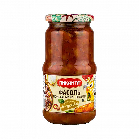 Фасоль ПИКАНТА по-монастырски с овощами 470г с/б 