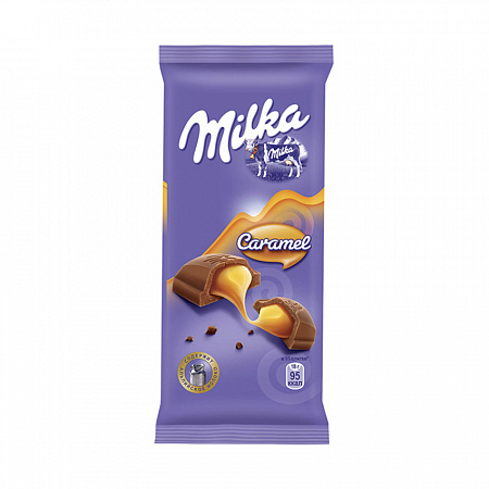 Шоколад MILKA молочный Со вкусом карамели 90г