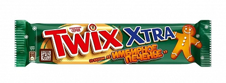 Батончик шоколадный TWIX 'Xtra Имбирное печенье 82г