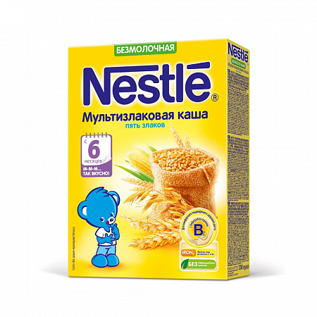 Каша NESTLE безмолочная 5злаков с 6мес 200г