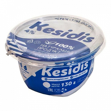 Йогурт "Kesidis Dairy" 4% классический 130г