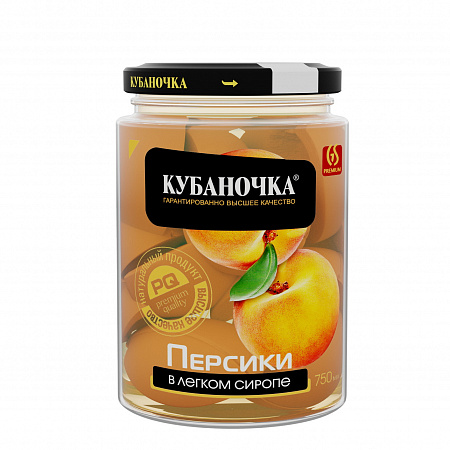 Компот КУБАНОЧКА персик 750мл с/б
