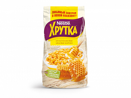 Сухой завтрак Хрутка медовые шарики 230г м/у