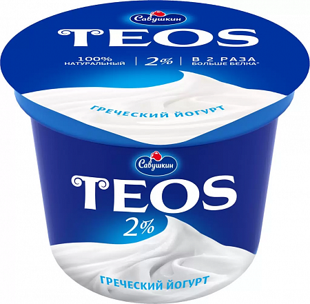 Йогурт TEOS Греческий м.д.ж 2 % п/ст 250г