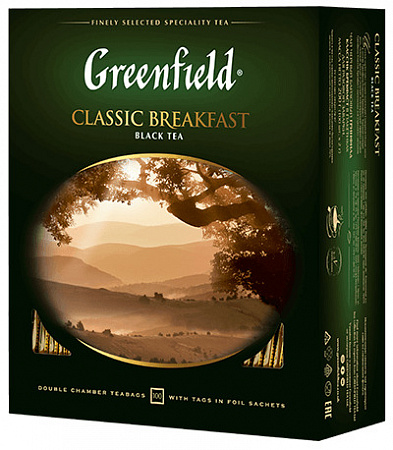Чай GREENFIELD Classik Breakfast 200г (100пак*2г)