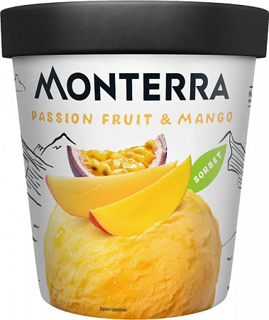 Мороженое Monterra десерт взбитый Маракуйя и Манго 480мл