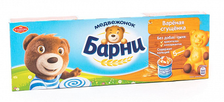 Пирожное БОЛЬШЕВИК Барни медвежонок со вкусом вар.сгущенка 150г