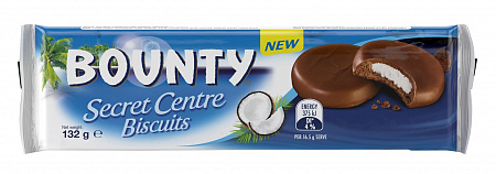Печенье Bounty secret centre 132г