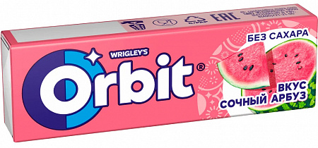 Жевательная резинка ORBIT Сочный Арбуз 14г