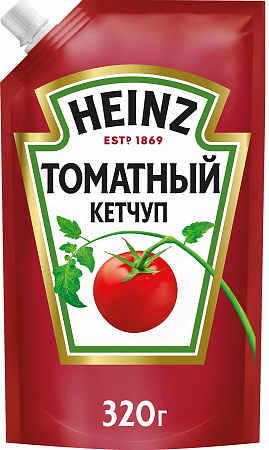 Кетчуп HEINZ томатный 320г дой-пак