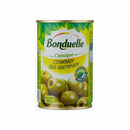 Оливки BONDUELLE зеленые б/к 314мл ж/б