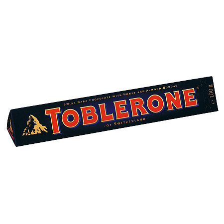 Шоколад TOBLERONE горький с медом и миндальной нугой 100г