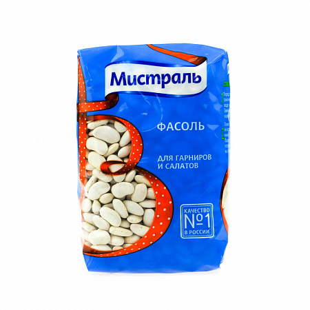 Крупа фасоль МИСТРАЛЬ белая 450г