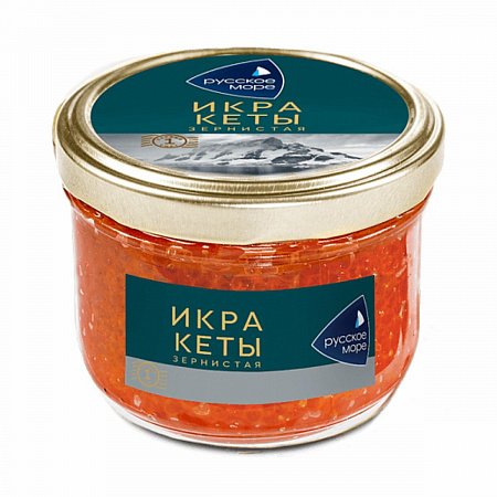 Икра Кеты Русское Море лососевая,зернистая 210гр ст/б